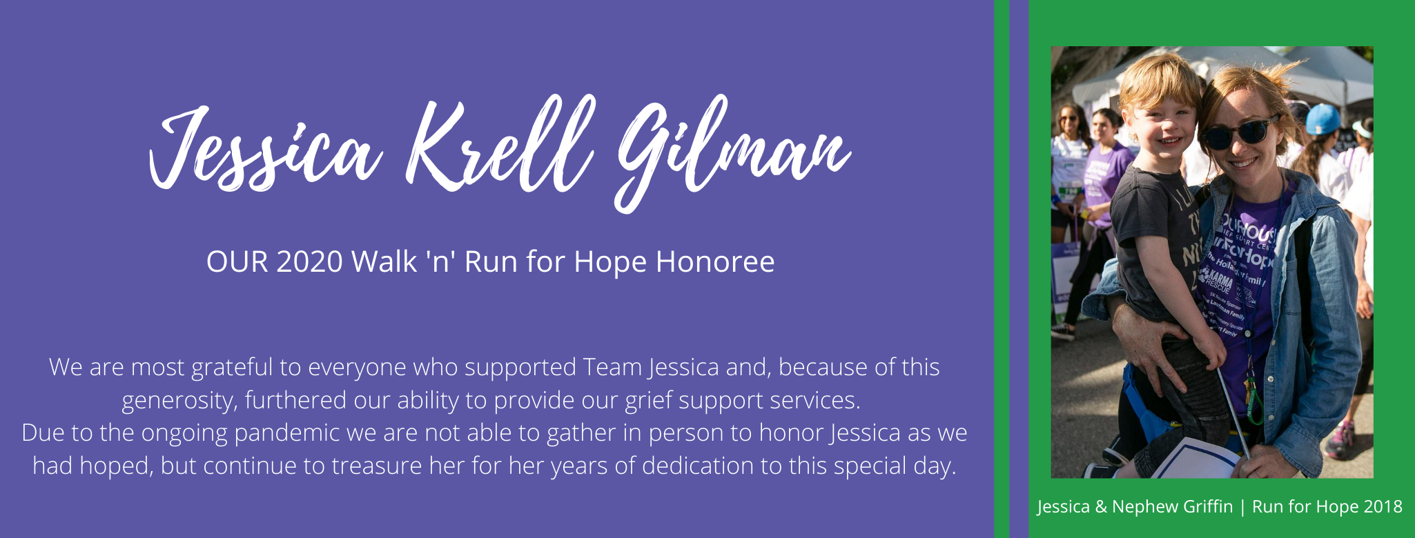 Honoring Jessica Krell