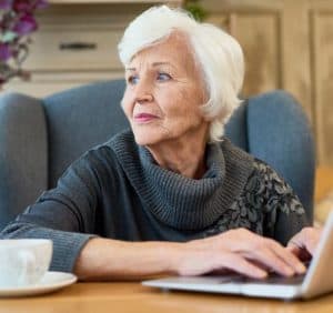 Woman on computer