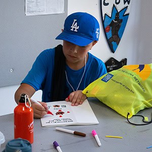 child working on activity at the School Program