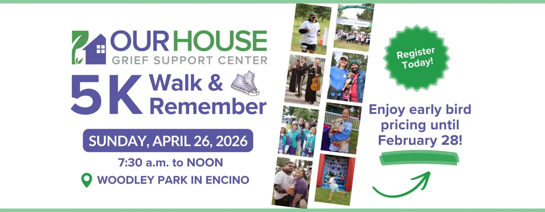 The Walk & Remember 5K is Sunday, April 26, 2026 at Woodley Park in Encino. Registration is OPEN