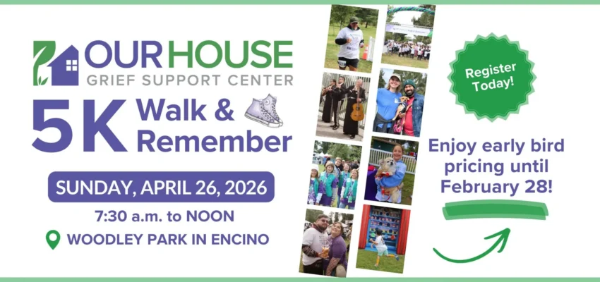 The Walk & Remember 5K is Sunday, April 26, 2026 at Woodley Park in Encino. Registration is OPEN
